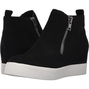 Steve Madden Black Suede Wedgie Sneaker